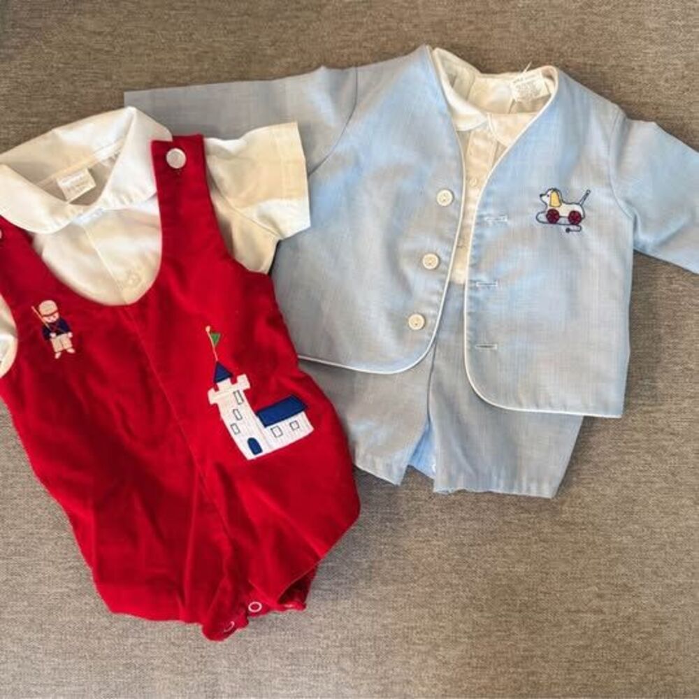 Baby Boy Vintage Outfit Bundle Sz 3-6M
